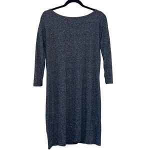 GAP Heathered Gray Knit Midi Dress Small Minimalist Everyday Dress